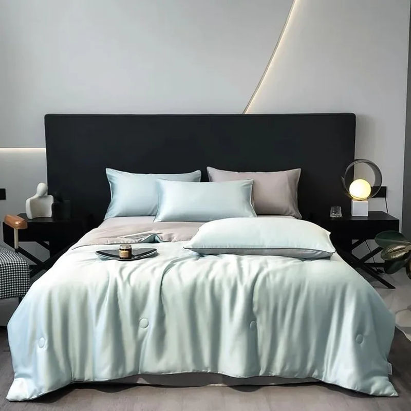 Sommerdecke aus 100 % Lyocell-Seide von Your Warm Home in Beige, eiskühlende und weiche Bettdecke, B/H: 150 x 200 cm - Bild 6