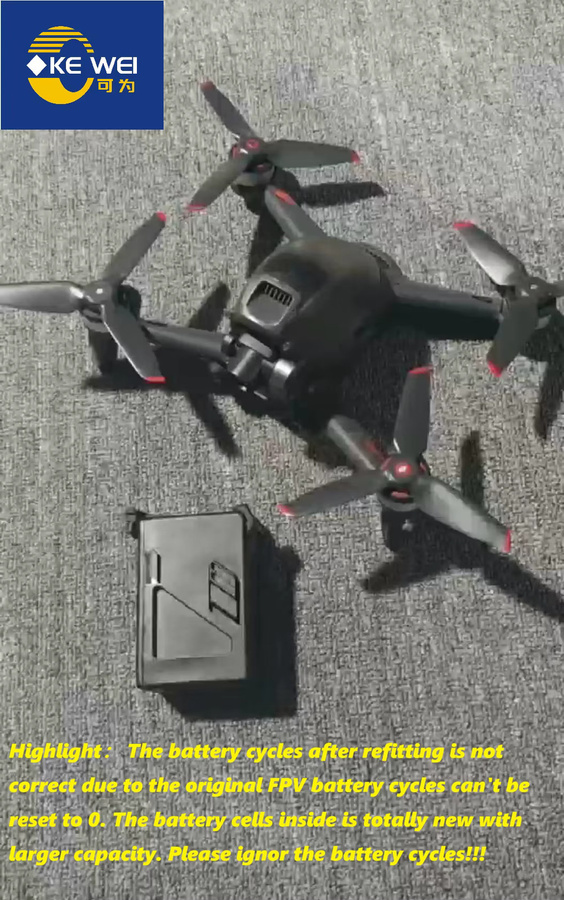 DJI FPV Drohne Ersatzakku mit 4000mAh Kapazität in Schwarz - Bild 2