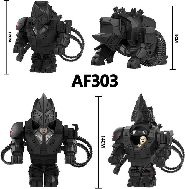 Hot Toys Mini Bricks Cartoon Charaktere Actionfiguren aus Kunststoff in Schwarz - Bild 1