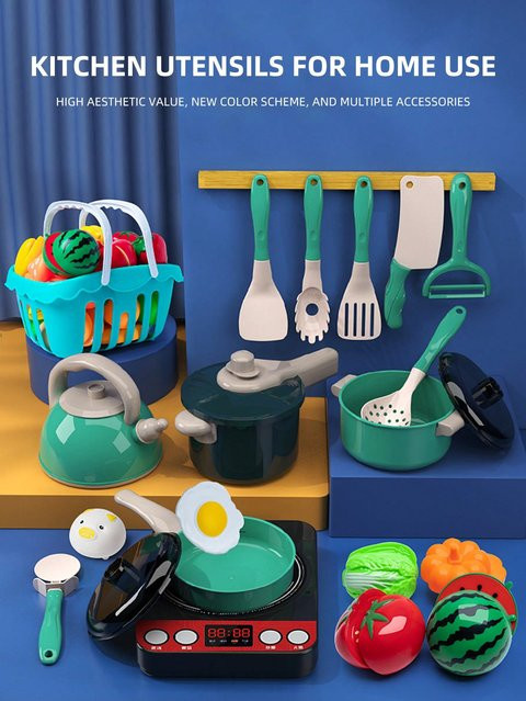 GONZI Kinder-Küchenspielzeug Rollenspiel, Küchenzubehör-Set, Mädchen - Bild 1