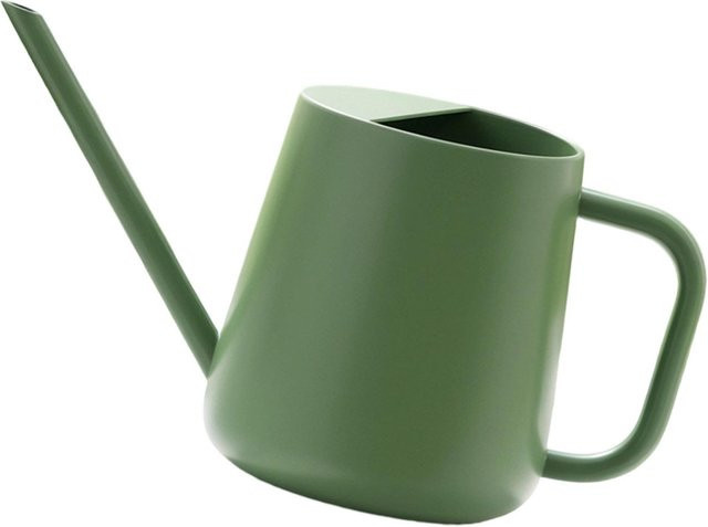 Edelstahl Gießkanne Titanium in Grün mit langem Ausguss, 1000 ml - Bild 1