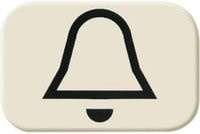 Busch-Jaeger Tastersymbol Klingel 2525 KI Schalter in Weiß oder Beige - Bild 1
