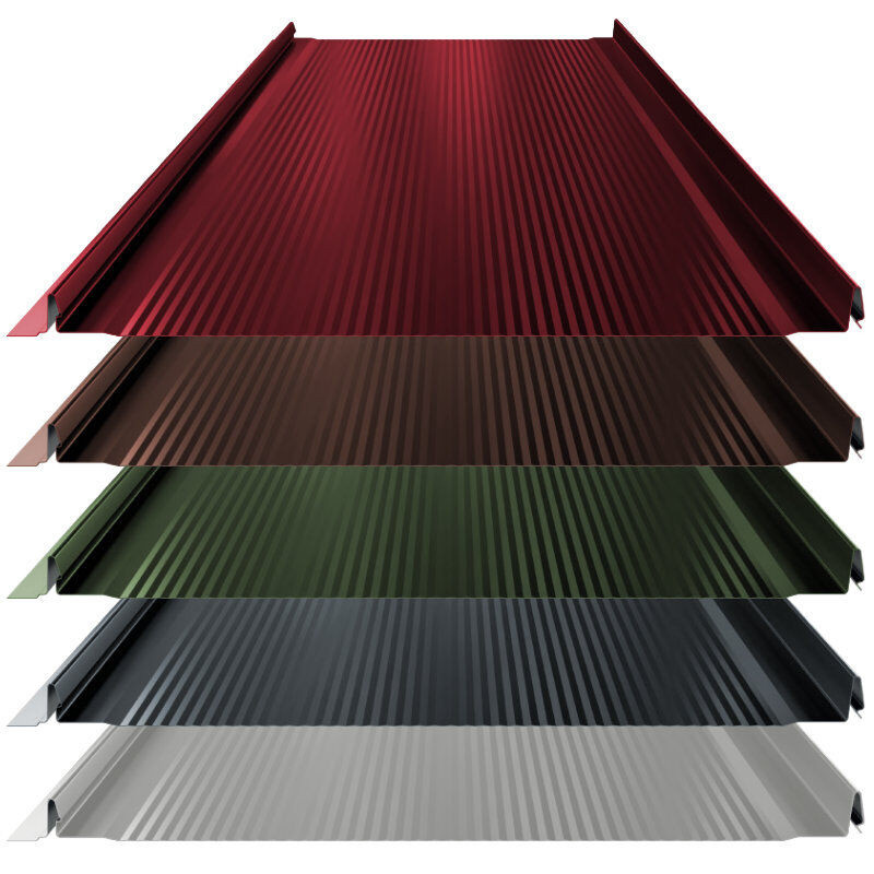 Stehfalz High-Tech Dach und Wand aus Stahl von Blachotrapez GmbH mit Nanowelle und Polyesterbeschichtung, Breite: 52,8 cm - Bild 1