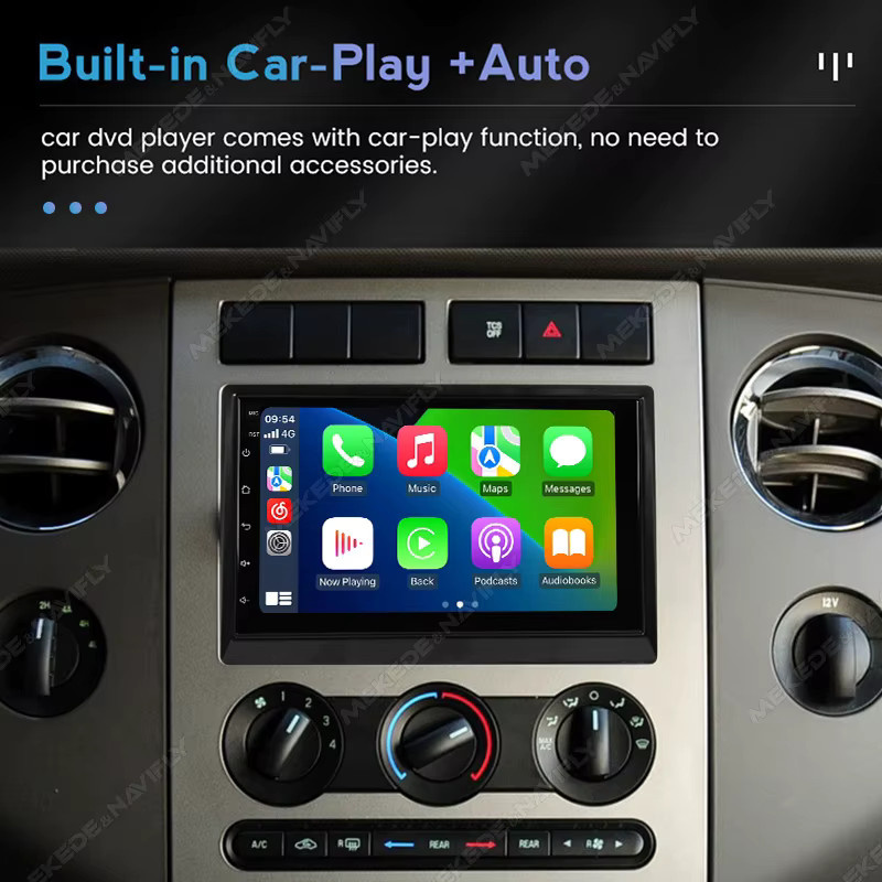 NAVIFANS Android Autoradio mit CarPlay und Multimedia-System für Ford F150 Explorer Lincoln Expedition Mustang in Schwarz - Bild 3