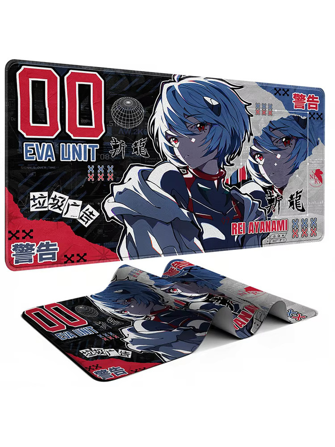 Bandai Evangelion Anime Gaming-Mauspad in Multicolour als große Schreibtischunterlage - Bild 4