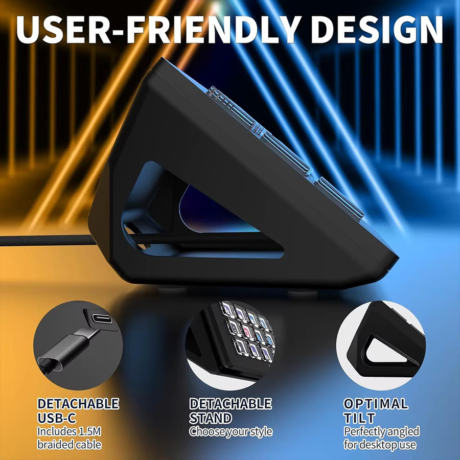 MRSVI 293S Stream Dock Mini Visuelle Tastatur mit LCD-Tasten für Live-Content-Erstellung, kompatibel mit Windows und macOS, in Schwarz oder Weiß - Bild 4