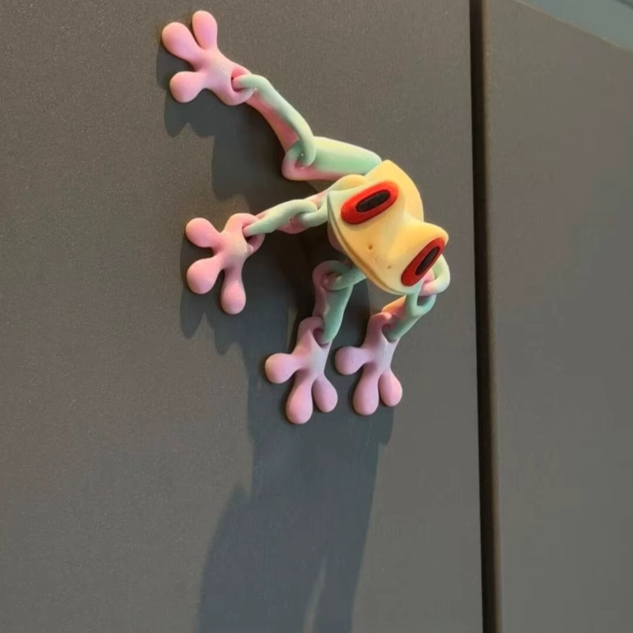 52TOYS Farbverlauf-Frosch-Kühlschrankmagnete, Mini-Actionfiguren, Bunt / Mehrfarbig - Bild 1