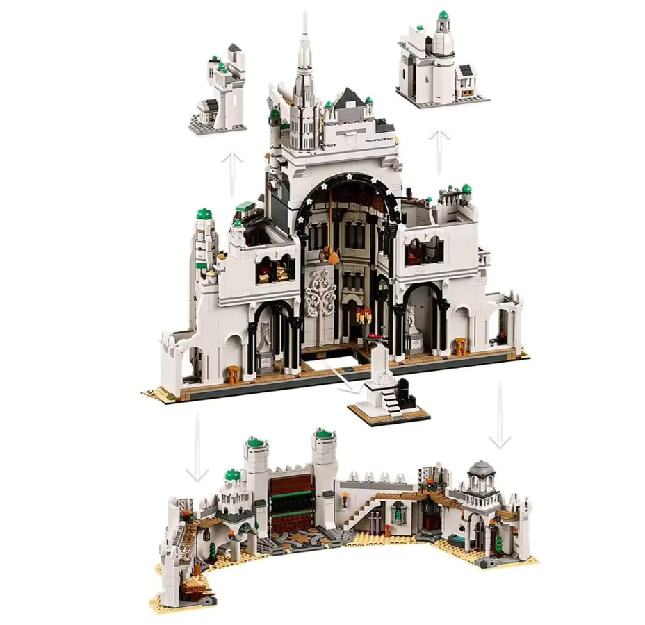 Hot Toys Minas Tirith, Architektur Bausteinset, 8278 Teile, ab 14 Jahren - Bild 2