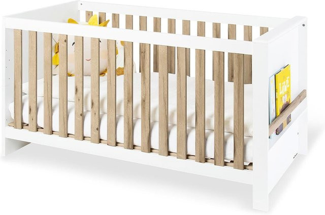 Pinolino Babyzimmer Set Lova breit in Weiss mit Kombi-Kinderbett und Wickelkommode mit Soft-Close-Schubladen - Bild 1