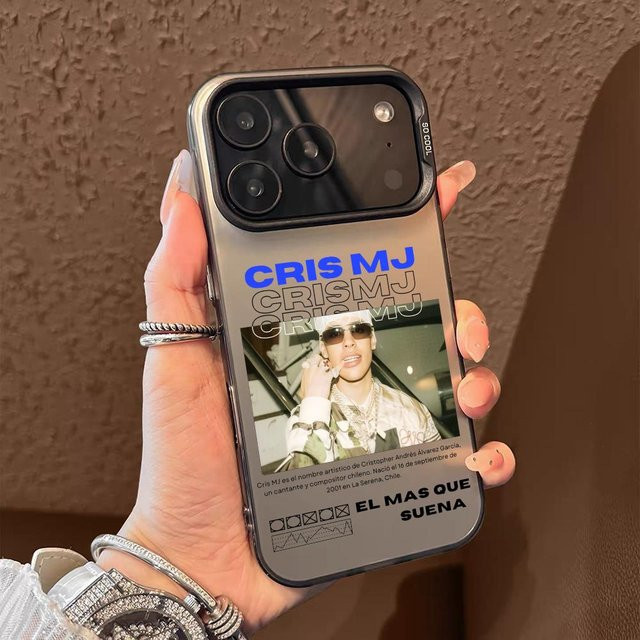 C-Cris Designer Handyhülle mit MJ Singer Rap Motiv für iPhone 11 bis iPhone 17 Pro Max in Multicolour Matt Laser Aurora Design - Bild 1