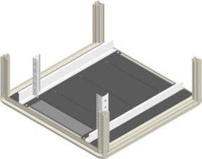 enoc Bodenblechpaket BPP 88 X1-S aus Stahl in Schwarz, B/T: 80 x 80 cm - Bild 1