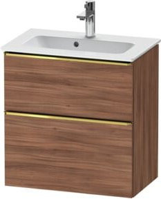 Duravit Waschtischunterschrank D-Neo Compact, Braun, wandhängend, B: 61,0 cm, T: 37,2 cm, H: 62,5 cm - Bild 1