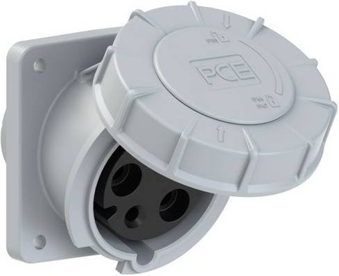 PC Electric Power Twist 433-1fc CEE Anbaudose 63A 3polig, grau, IP67 - Bild 1