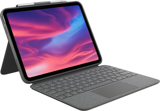 Logitech Combo Touch Tastaturhülle für iPad 10,9 Zoll (10. Gen.), Oxford Grey, QWERTZ Deutsch - Bild 1