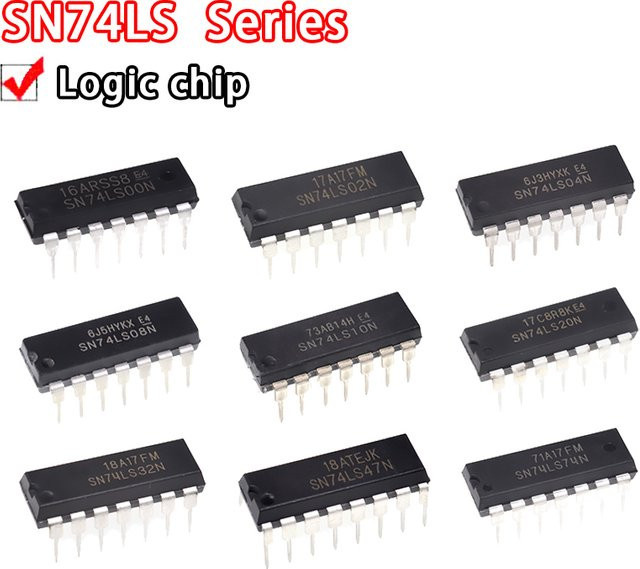 Si Tai&SH 10er Set Logik-ICs SN74LS Serie in Schwarz - Bild 1