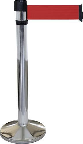 VISO RS410SRRE Gurtabsperrpfosten mit 3 Gurten in Silber, freistehend, Gurtlänge: 4,3 m - Bild 1
