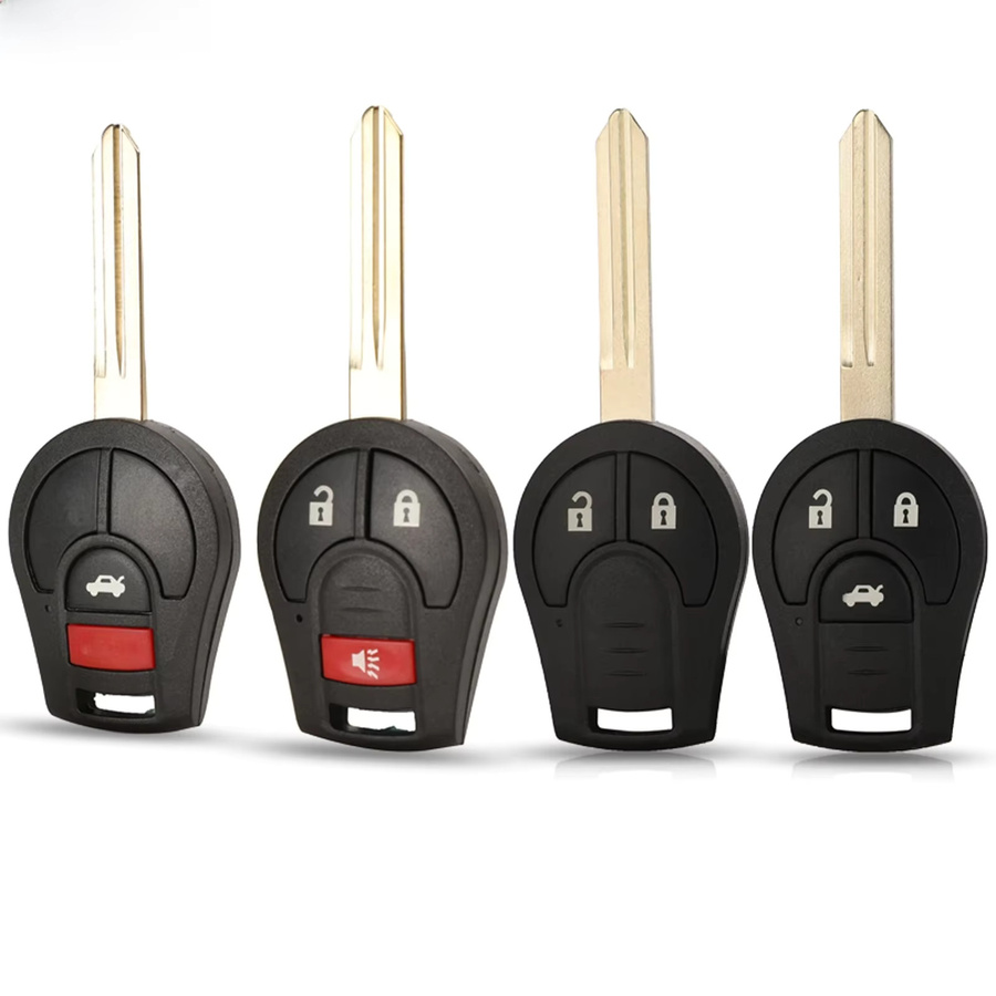 Jingyuqin Smart Flip Folding Remote Key Case Shell Styling Fob für Nissan Cube Micra Qashqai Juke in Schwarz - Bild 3