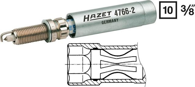 Hazet Zündkerzen-Schlüssel 4766-2 in Silber - Bild 1