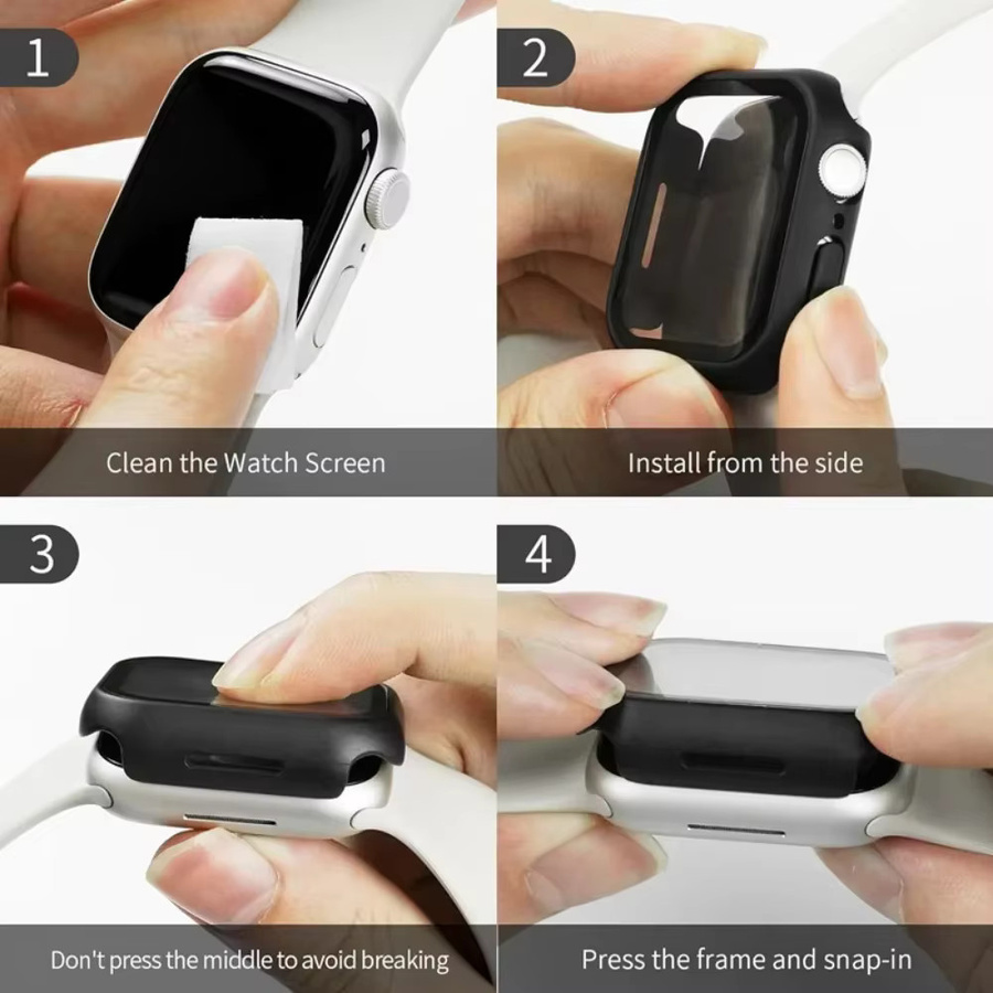 Apple Schutzhülle mit Bildschirmschutz, Kunststoff, Schwarz, Unisex - Bild 5