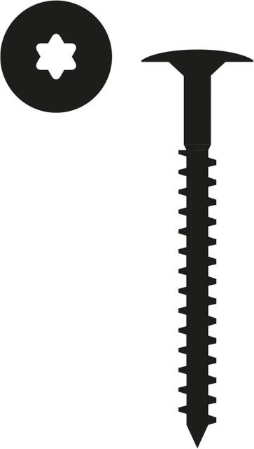 FN Acustico Torx Schrauben TX25 Schwarz Durchmesser: 4,5 mm, Länge: 45 mm - Bild 1