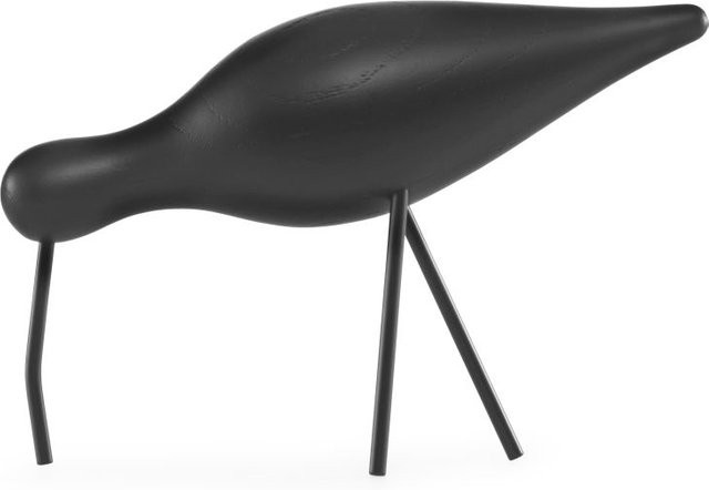 Normann Copenhagen Shorebird Deko-Figur in Schwarz mit Holzdetails - Bild 1
