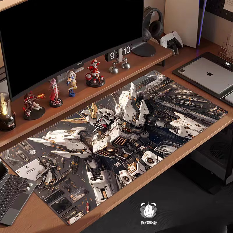 Bandai Gundam Mauspad aus Leder mit Cartoon HD-Druck, rutschfeste Gaming-Matte für Computer und Laptop, Multicolour - Bild 1
