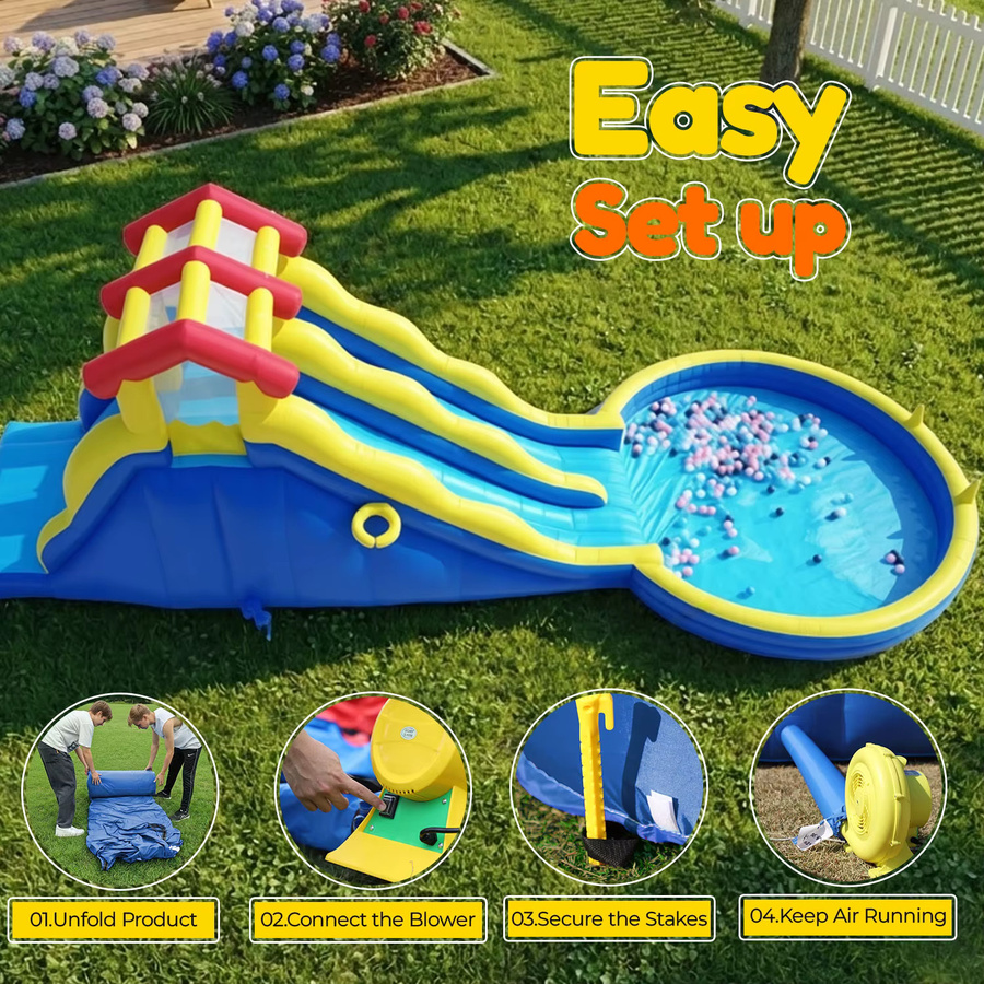 RTS inflatable Aufblasbare Hüpfburg-Wasserrutsche, Bunt / Mehrfarbig, ab 2 Jahren - Bild 5