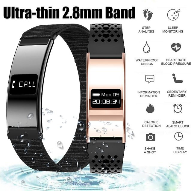 LIGE Smart Armband Fitness Tracker für Damen und Herren mit Herzfrequenz- und Blutsauerstoff-Monitor in Schwarz und Silber - Bild 1