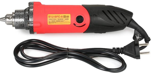 Kkmoon Elektrischer Stabschleifer mit 240 W und 6-Gang-Drehwerkzeug in Rot mit variabler Geschwindigkeit - Bild 1