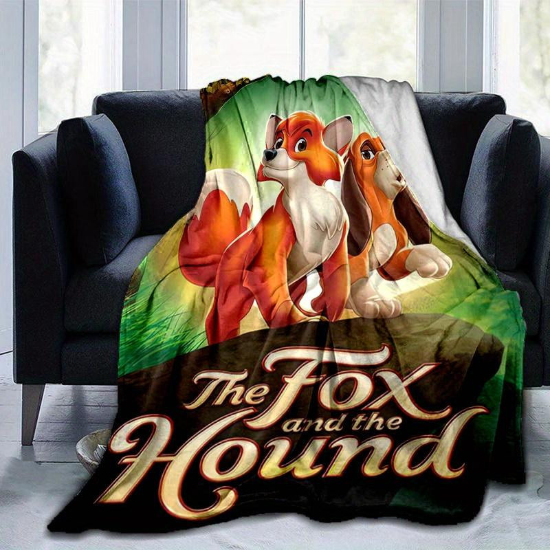 Living Need Y Flanell-Kuscheldecke mit Fuchs- und Hundemotiv, Mehrfarbig, B/B: 80 x 120 cm - Bild 4