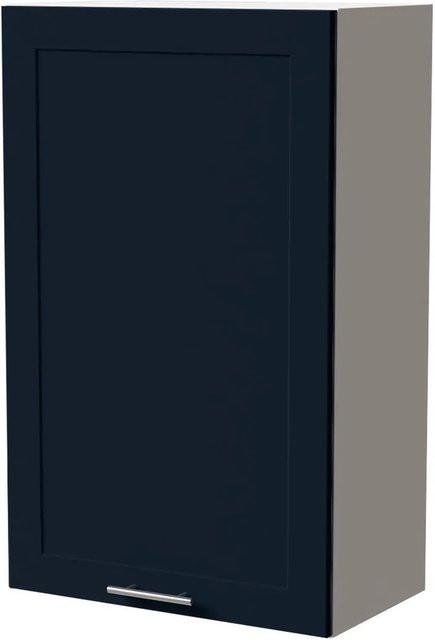Feldmann-Wohnen Hängeschrank Oslo W4/60/1 Küchenschrank in Weiß und Indigo Matt mit Soft-Close-Türen, B/T/H: 60 x 32,5 x 96 cm - Bild 1