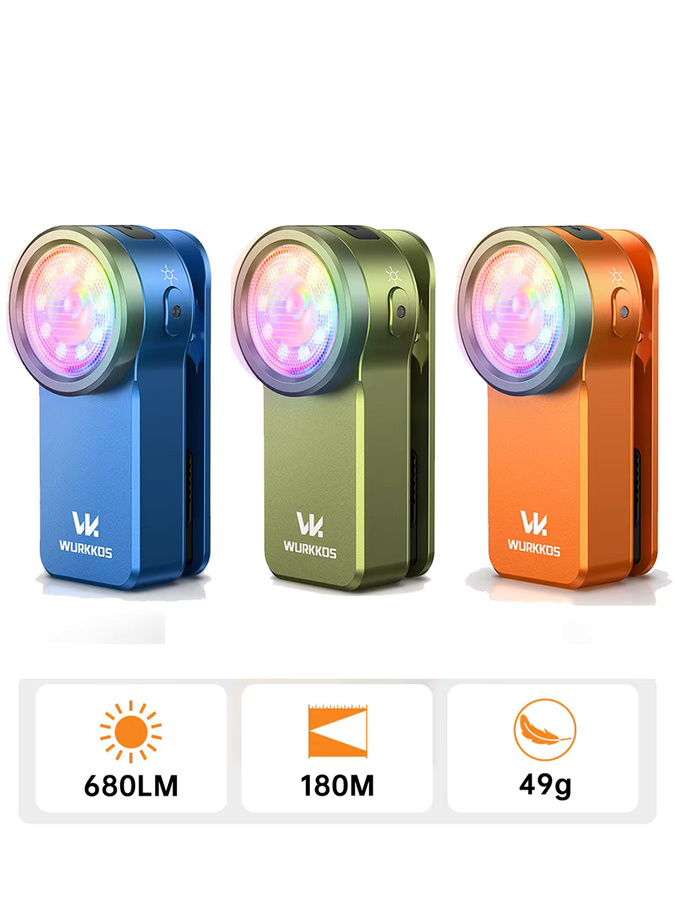 Wurkkos HD03 Clip Light RGB Taschenlampe mit Magnet und USB-C wiederaufladbare Mini-Taschenlampe in Multicolour - Bild 5