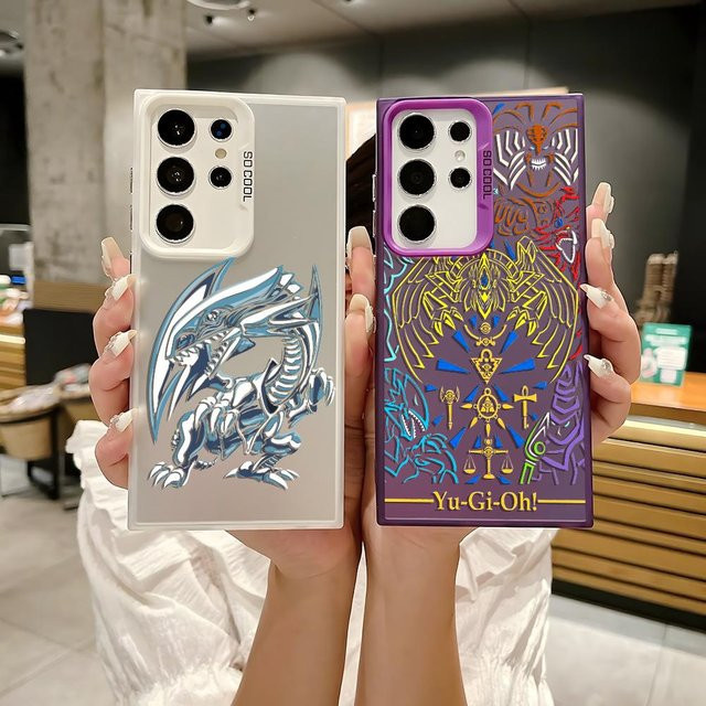 Y-YU-Gi-OhS Anime Silikon Handyhülle für Samsung Galaxy S25 Edge S24 S23 S22 S21 S20 Ultra in Silber - Bild 1
