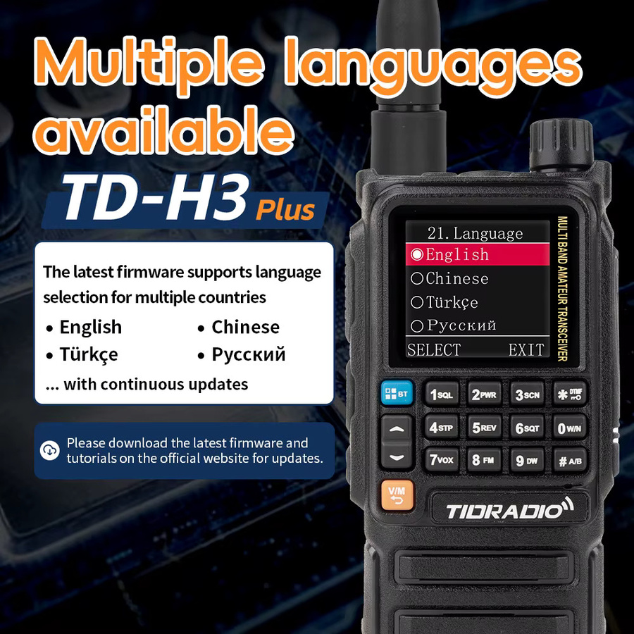 2er-Set Tidradio H3 Walkie Talkie mit USB-C Programmierung, Dual PTT und Air Band, Schwarz - Bild 3