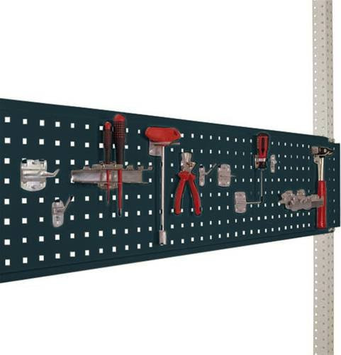 Manuflex AS1702.7016 Werkzeug-Lochplatte für PACKPOOL in Anthrazit und Grau aus Stahl mit einer Nutzhöhe von 300 mm für eine Tischbreite von 1500 mm - Bild 1