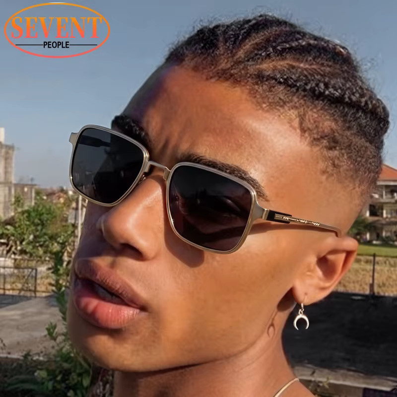 SEVENT PEOPLE Sonnenbrille, Quadratisch, Metall, Vollrand, Herren - Bild 1