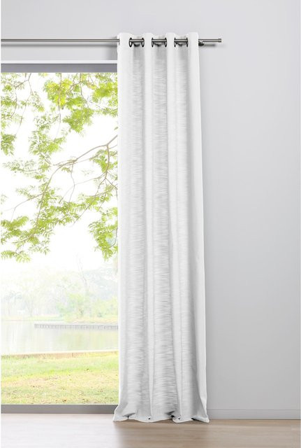 Ondeco Ösenschal Blickdicht Weiß, B: 135 cm, H: 245 cm - Bild 1