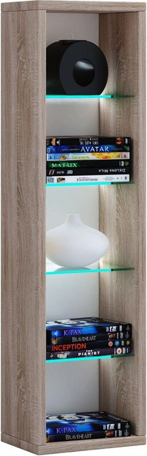 VCM Standregal Rasato L in Sonoma-Eiche als CD DVD und Bücherregal mit Maßen H: 77 cm, B: 21 cm, T: 14 cm - Bild 1