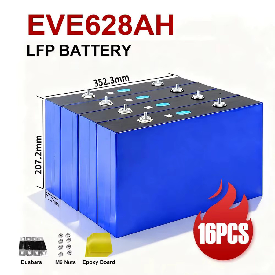 EVE 628Ah MB56 LiFePO4-Batteriezelle, prismatische wiederaufladbare 3.2V Zelle für 12V und 48V Systeme - Bild 5