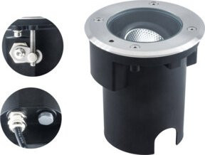 EVN Lichttechnik LED-Bodenleuchte IP67 für den Außenbereich aus Edelstahl und Aluminium mit kaltweißem Licht 4000K - Bild 1
