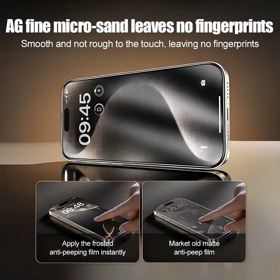 3er-Set Bolomboy Matte Sichtschutz-Hartgläser für iPhone 11 bis iPhone 18 Pro Max, Transparent - Bild 5