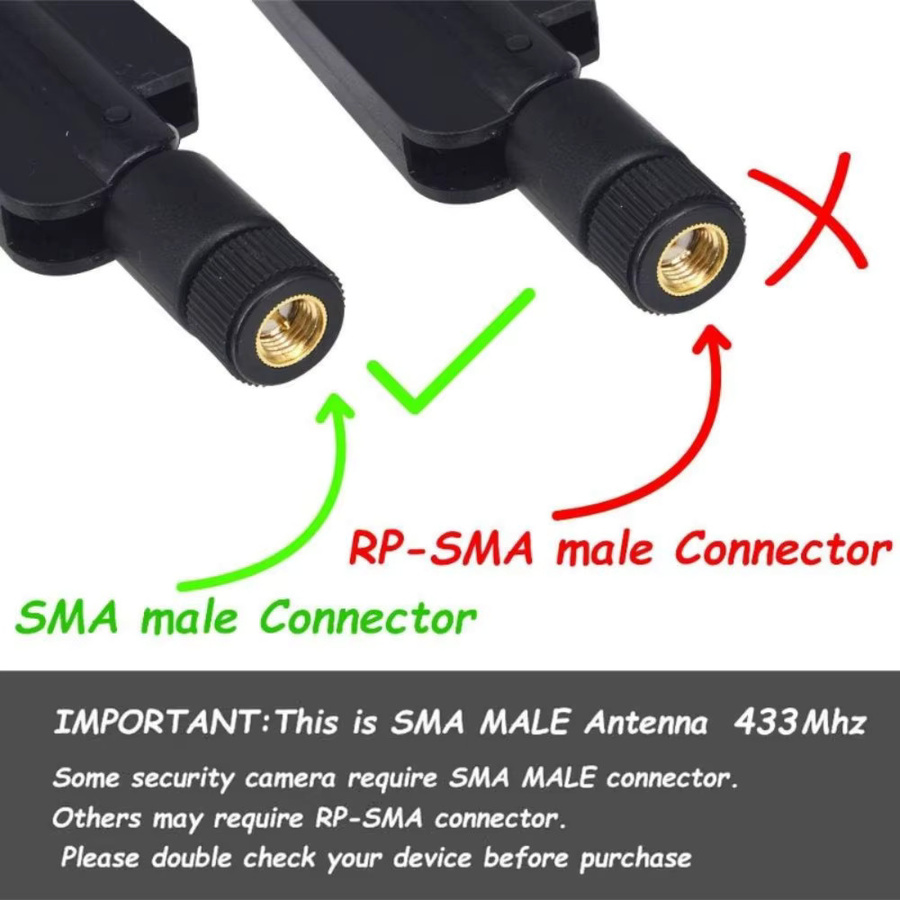 NOWEPOCH 18 dBi High Gain 433 MHz Omnidirektionale Faltantenne mit SMA-Stecker in Schwarz für drahtlose Sensor-Netzwerk-Router und Modems - Bild 4