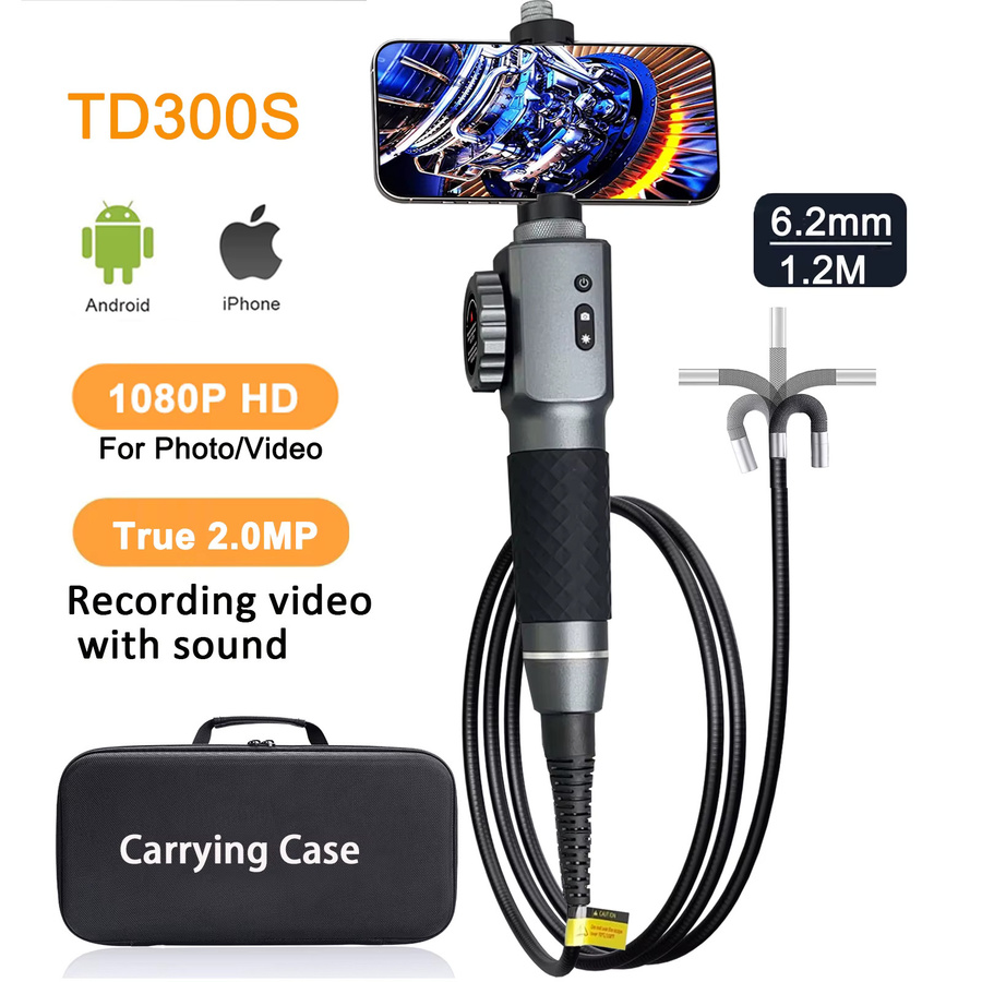 Teslong Artikulierende Endoskopkamera mit 2,0 MP und 5,5 mm Objektiv für Android und iOS zur Videoaufnahme mit Ton - Bild 4