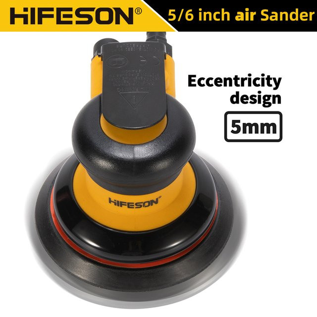 Hifeson Pneumatischer Exzenterschleifer mit Staubabsaugung, Orbital-Schleifmaschine und Polierer mit EU-Anschluss - Bild 1