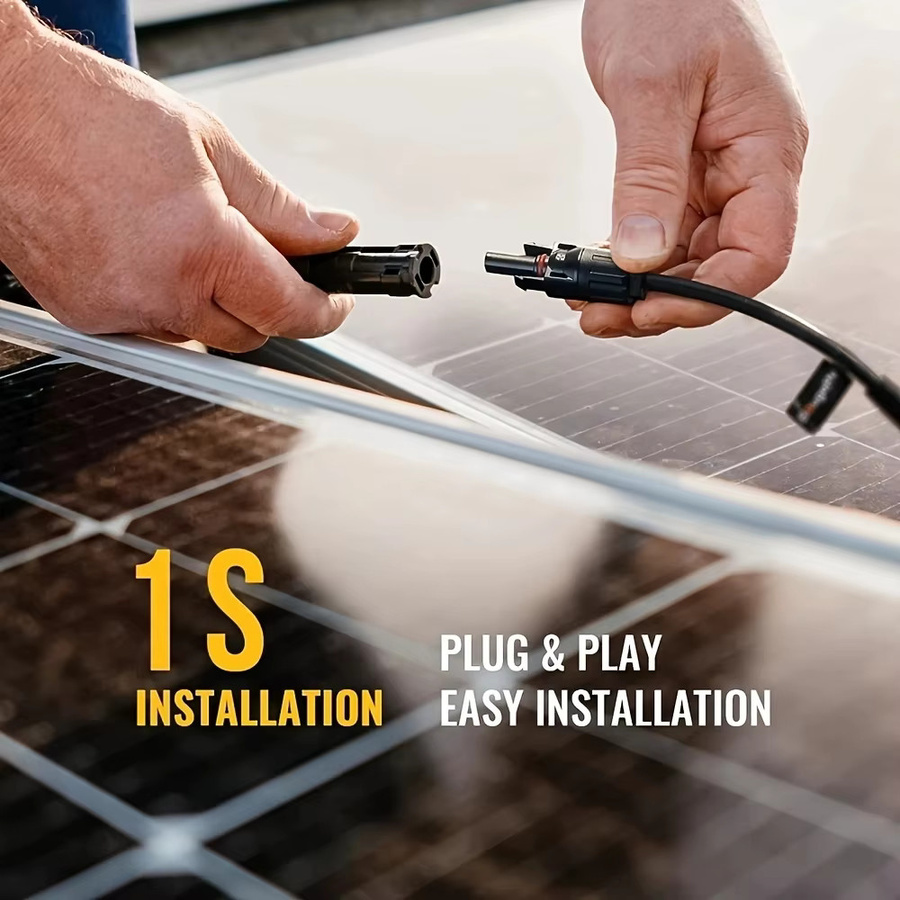 AOKIN Solar Eckverbinder Parallel-Adapter Set mit wasserdichten Kabelverbindern in Schwarz und Rot - Bild 3