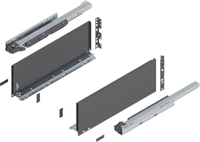 Blum Legrabox Pure Set Schubladen Auszug Tip-On Vollauszug Oriongrau 1 Paar Tiefe: 500 mm - Bild 1