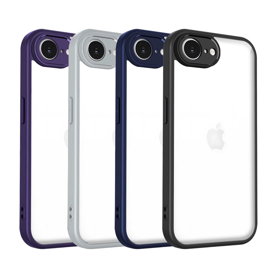Apple iPhone 17E Schutzhülle aus Silikon in Transparent und Grau mit stoßfestem Luftpolster-Design - Bild 3