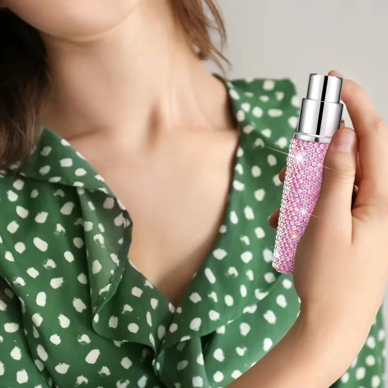 BOLUOYIN Parfüm Spray Flasche, 10 ml, Kristall Glitter, Reisebehälter - Bild 2