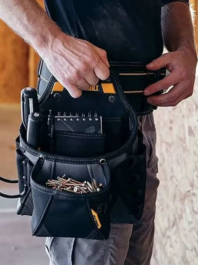 TOUGHBUILT ClipTech Contractor Pouch TB-CT-01 Robuste 6-lagige Werkzeugtasche mit Ständer für Elektriker und Tischler - Bild 6