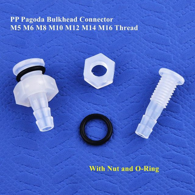 SgooHan PP Gerader Schlauchverbinder Transparent mit O-Ring für Aquarium und Wassertank M5-3 - Bild 1